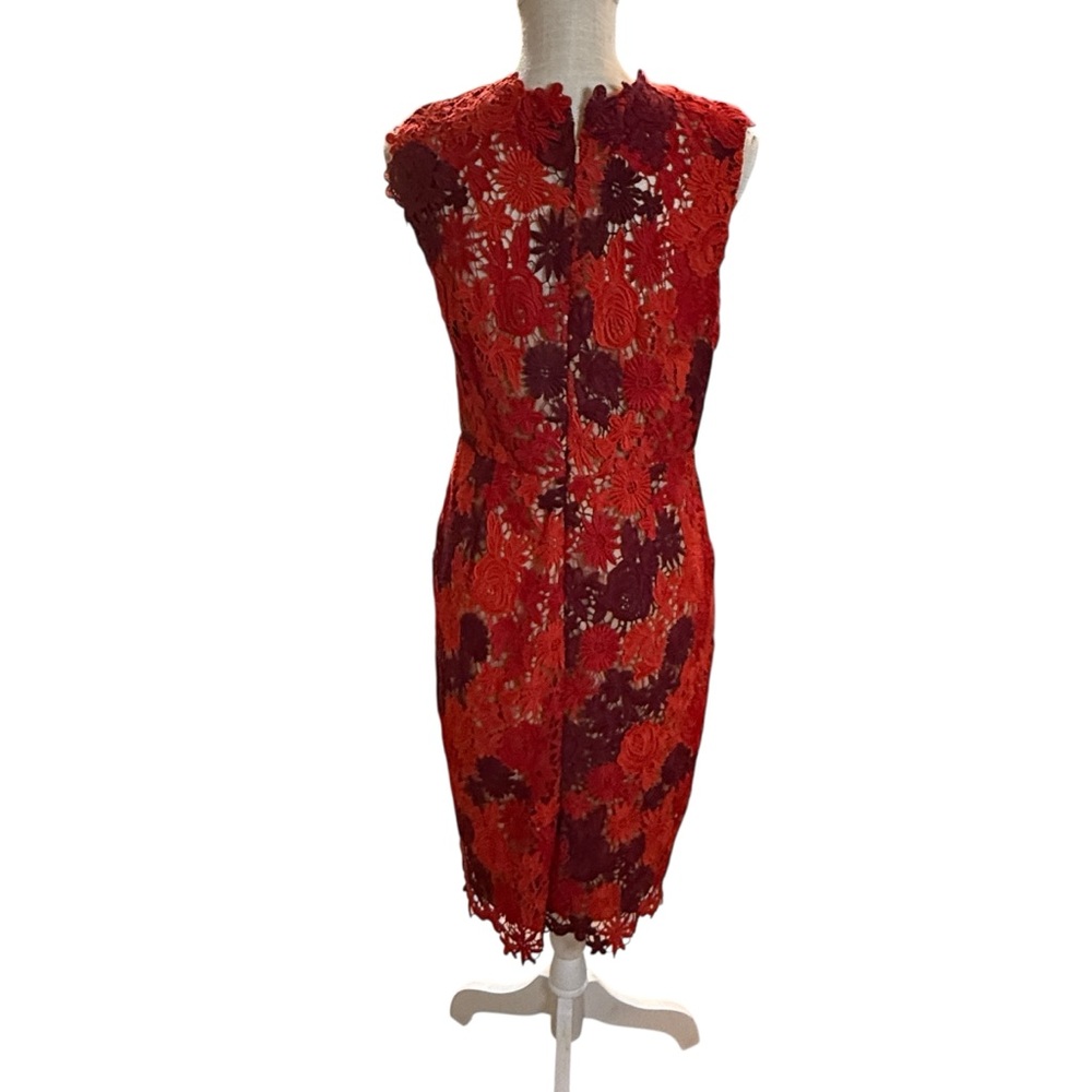 Anthropologie HD in‎ Paris lace garden sleeveless sheath dress sz 12 - Picture 10 of 14